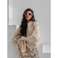 BLUZA DRESOWA BAWEŁNIANA DAMSKA LAMPAS OLAVOGA WILD SEASION BEIGE