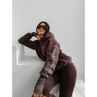 BLUZA DRESOWA BAWEŁNIANA DAMSKA LAMPAS OLAVOGA WILD SEASION BROWN