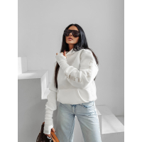 BLUZA DRESOWA BAWEŁNIANA DAMSKA LAMPAS OLAVOGA WILD SEASION ECRU