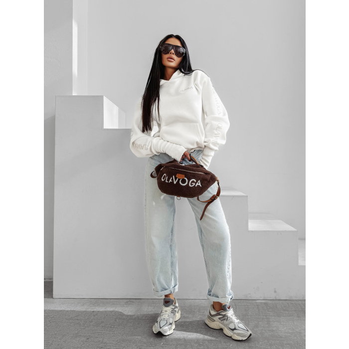 BLUZA DRESOWA BAWEŁNIANA DAMSKA LAMPAS OLAVOGA WILD SEASION ECRU