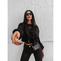 BLUZA DRESOWA BAWEŁNIANA DAMSKA OLAVOGA GRAV BLACK