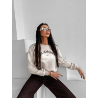 BLUZA DRESOWA BAWEŁNIANA DAMSKA OLAVOGA GROV BEIGE