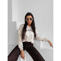 BLUZA DRESOWA BAWEŁNIANA DAMSKA OLAVOGA GROV BEIGE