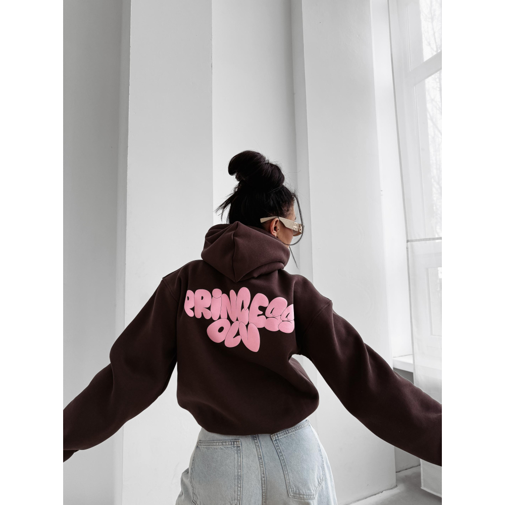 BLUZA DRESOWA BAWEŁNIANA DAMSKA PRINCESS OLV OLAVOGA FROST LAYER BROWN