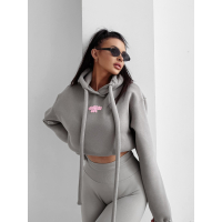 BLUZA DRESOWA BAWEŁNIANA DAMSKA PRINCESS OLV OLAVOGA FROST LAYER GRAY