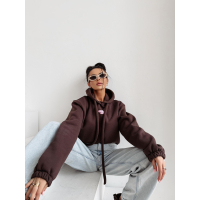 BLUZA DRESOWA BAWEŁNIANA DAMSKA PRINCESS OLV OLAVOGA FROST LAYER BROWN