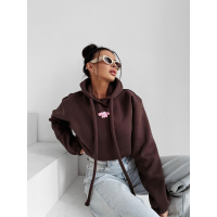 BLUZA DRESOWA BAWEŁNIANA DAMSKA PRINCESS OLV OLAVOGA FROST LAYER BROWN