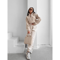 BLUZA DRESOWA BAWEŁNIANA DAMSKA PRINCESS OLV OLAVOGA FROST LAYER BEIGE