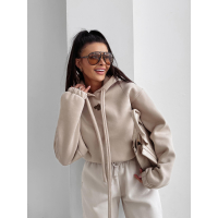 BLUZA DRESOWA BAWEŁNIANA DAMSKA PRINCESS OLV OLAVOGA FROST LAYER BEIGE