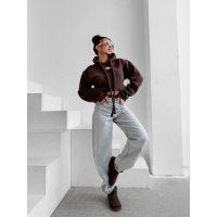 BLUZA DRESOWA BAWEŁNIANA DAMSKA PRINCESS OLV OLAVOGA FROST LAYER BROWN