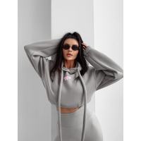 BLUZA DRESOWA BAWEŁNIANA DAMSKA PRINCESS OLV OLAVOGA FROST LAYER GRAY