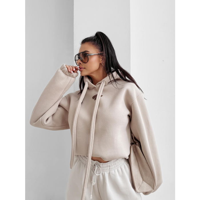 BLUZA DRESOWA BAWEŁNIANA DAMSKA PRINCESS OLV OLAVOGA FROST LAYER BEIGE