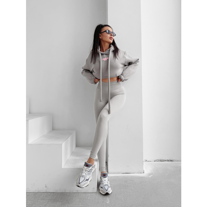 BLUZA DRESOWA BAWEŁNIANA DAMSKA PRINCESS OLV OLAVOGA FROST LAYER GRAY