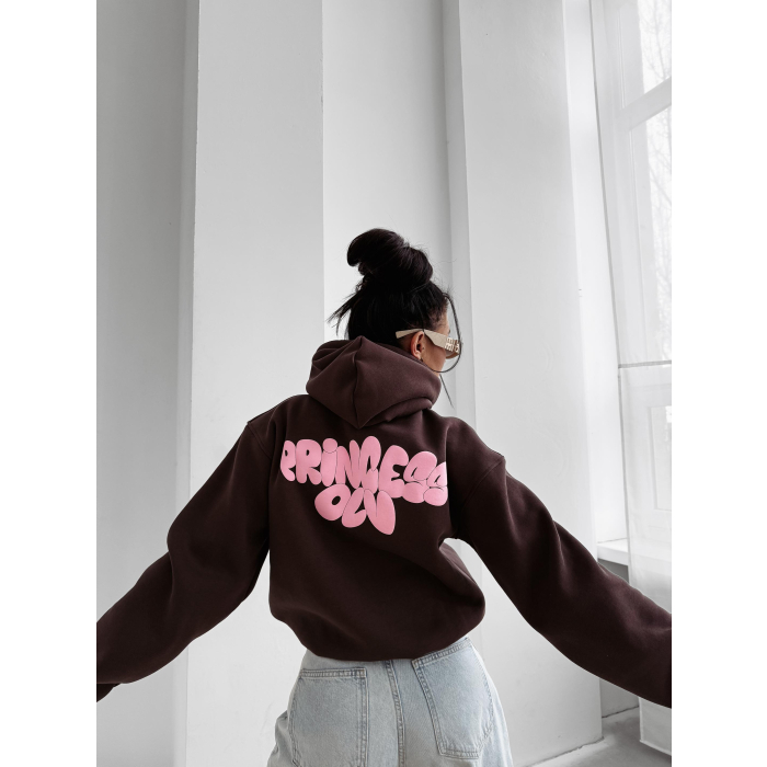 BLUZA DRESOWA BAWEŁNIANA DAMSKA PRINCESS OLV OLAVOGA FROST LAYER BROWN