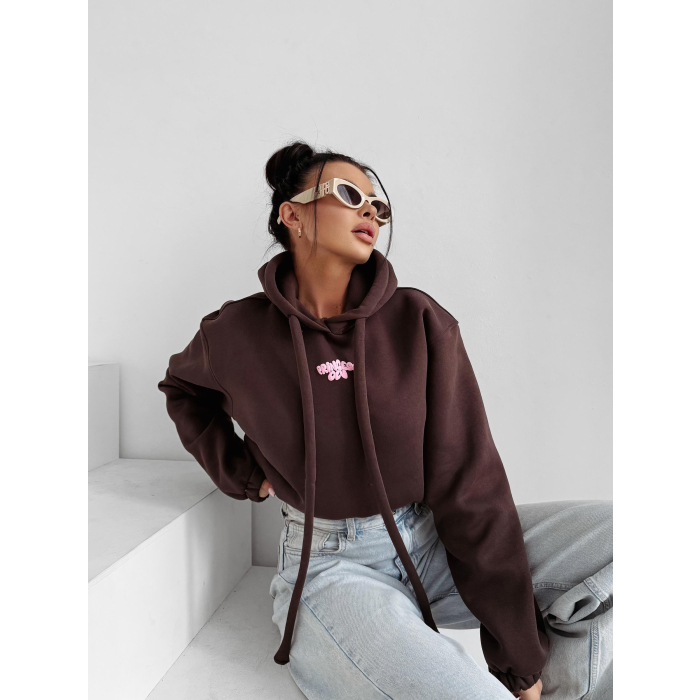 BLUZA DRESOWA BAWEŁNIANA DAMSKA PRINCESS OLV OLAVOGA FROST LAYER BROWN