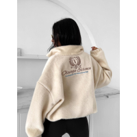 BLUZA DRESOWA DAMSKA MIŚ OVERSIZE OLAVOGA OATWOOD ECRU