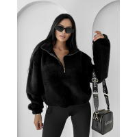 BLUZA DRESOWA DAMSKA MIŚ OVERSIZE OLAVOGA OATWOOD BLACK