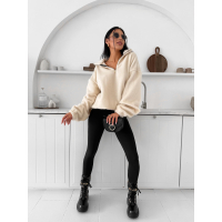 BLUZA DRESOWA DAMSKA MIŚ OVERSIZE OLAVOGA OATWOOD ECRU