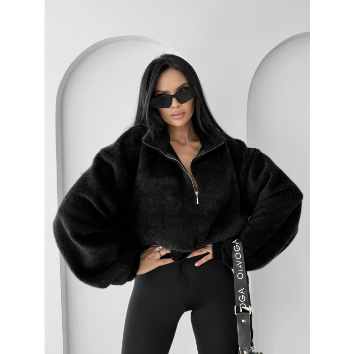 BLUZA DRESOWA DAMSKA MIŚ OVERSIZE OLAVOGA OATWOOD BLACK