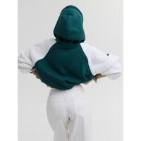 BLUZA DRESOWA DAMSKA NA ZAMEK OVERSIZE OLAVOGA ASHEN SKY DEEP GREEN
