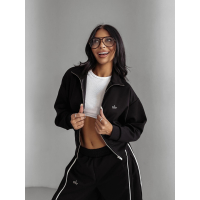 BLUZA DRESOWA DAMSKA NA ZAMEK OVERSIZE OLAVOGA SILENT STORM SWEATSHIRT BLACK