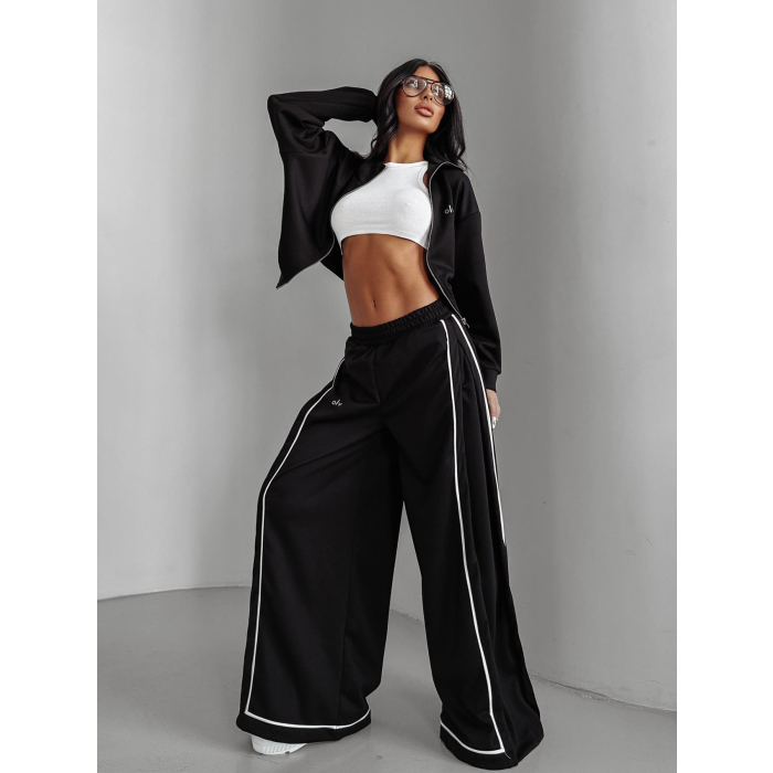 BLUZA DRESOWA DAMSKA NA ZAMEK OVERSIZE OLAVOGA SILENT STORM SWEATSHIRT BLACK