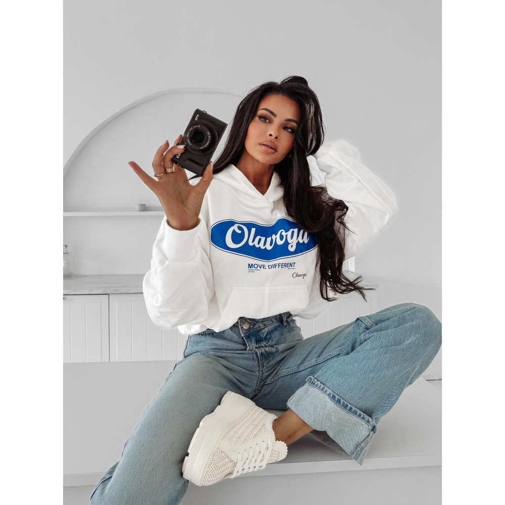 BLUZA DRESOWA DAMSKA OVERSIZE OLAVOGA AUTUMN MUSE ECRU