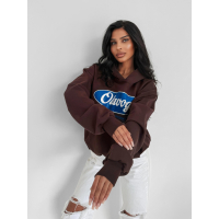 BLUZA DRESOWA DAMSKA OVERSIZE OLAVOGA AUTUMN MUSE BROWN