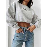 BLUZA DRESOWA DAMSKA OVERSIZE OLAVOGA CINNAMON HAZE GRAY