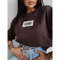 BLUZA DRESOWA DAMSKA OVERSIZE OLAVOGA CINNAMON HAZE BROWN