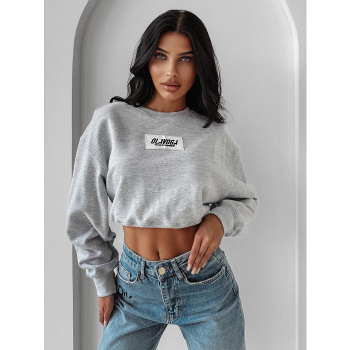 BLUZA DRESOWA DAMSKA OVERSIZE OLAVOGA CINNAMON HAZE GRAY