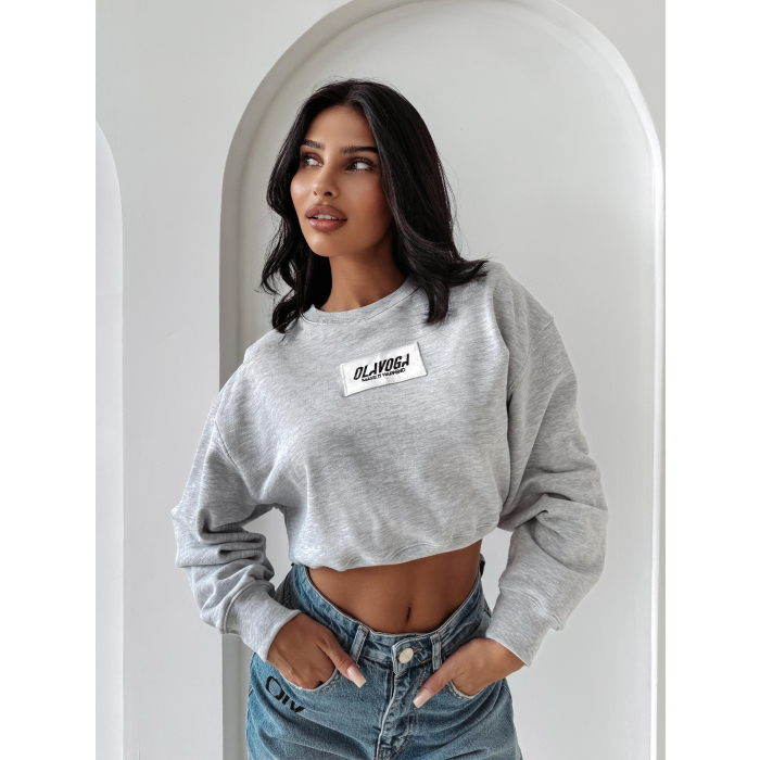 BLUZA DRESOWA DAMSKA OVERSIZE OLAVOGA CINNAMON HAZE GRAY