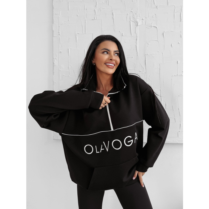 BLUZA DRESOWA DAMSKA OVERSIZE OLAVOGA EASTFIELD BLACK