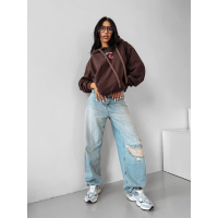 BLUZA DRESOWA DAMSKA OVERSIZE OLAVOGA FLINT BROWN