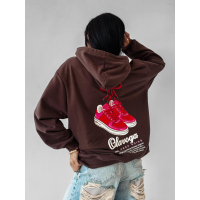 BLUZA DRESOWA DAMSKA OVERSIZE OLAVOGA FLINT BROWN