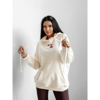 BLUZA DRESOWA DAMSKA OVERSIZE OLAVOGA FLINT ECRU