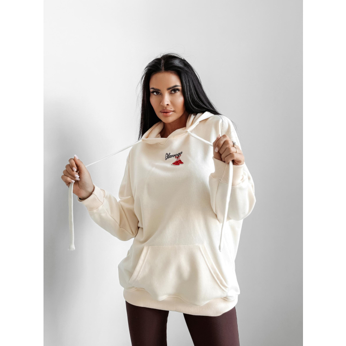 BLUZA DRESOWA DAMSKA OVERSIZE OLAVOGA FLINT ECRU