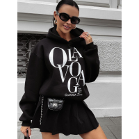 BLUZA DRESOWA DAMSKA OVERSIZE OLAVOGA MORNING MIST BLACK
