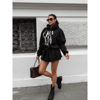 BLUZA DRESOWA DAMSKA OVERSIZE OLAVOGA MORNING MIST BLACK