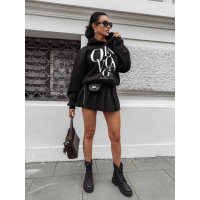 BLUZA DRESOWA DAMSKA OVERSIZE OLAVOGA MORNING MIST BLACK