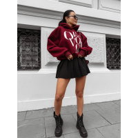 BLUZA DRESOWA DAMSKA OVERSIZE OLAVOGA MORNING MIST BURGUND