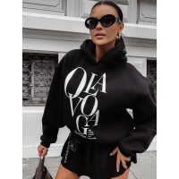 BLUZA DRESOWA DAMSKA OVERSIZE OLAVOGA MORNING MIST BLACK