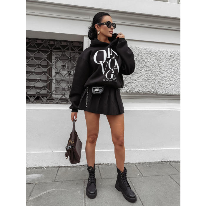 BLUZA DRESOWA DAMSKA OVERSIZE OLAVOGA MORNING MIST BLACK