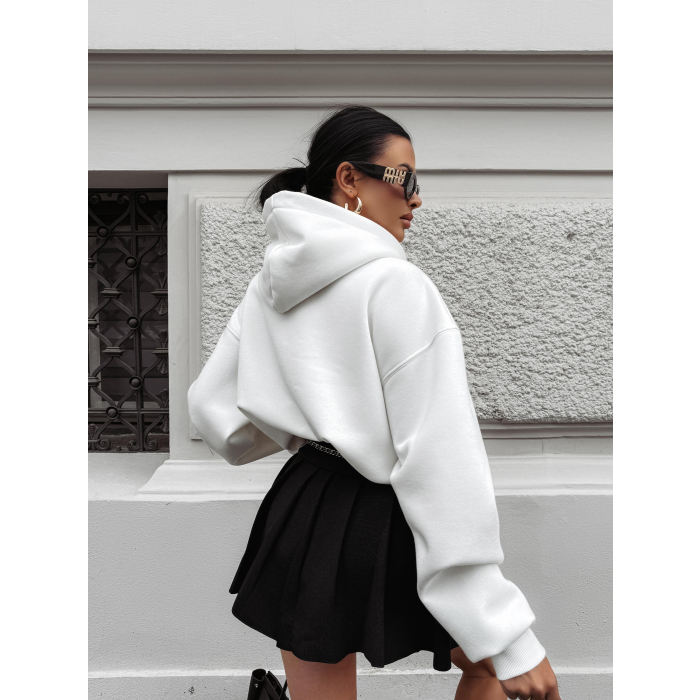 BLUZA DRESOWA DAMSKA OVERSIZE OLAVOGA MORNING MIST ECRU