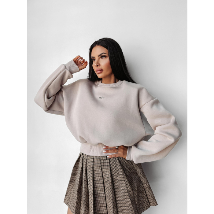 BLUZA DRESOWA DAMSKA OVERSIZE OLAVOGA TAKEDOWN BEIGIE