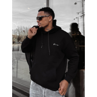 BLUZA MĘSKA BAWEŁNIANA Z KAPTUREM OVERSIZE HAFT OLAVOGA MEN TAZON BLACK