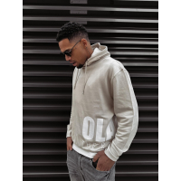 BLUZA MĘSKA BAWEŁNIANA Z KAPTUREM OVERSIZE OLAVOGA MEN PULSE BEIGE