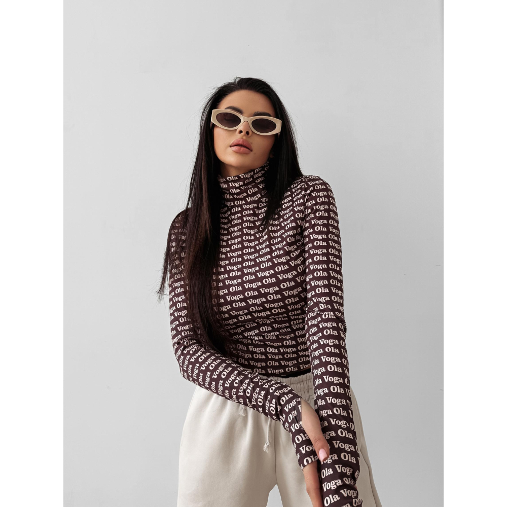 BLUZKA GOLF MODELUJĄCA LOGOWANA OLAVOGA COREFIELD BROWN