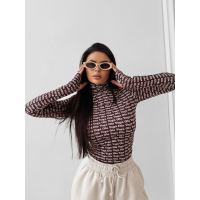 BLUZKA GOLF MODELUJĄCA LOGOWANA OLAVOGA COREFIELD BROWN