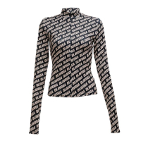 BLUZKA MODELUJĄCA LOGOWANA NA ZAMEK OLAVOGA HAZEL SIGNATURE BLACK-BEIGE